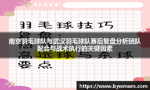 南京羽毛球队与武汉羽毛球队赛后复盘分析团队配合与战术执行的关键因素